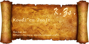 Kovács Zsolt névjegykártya